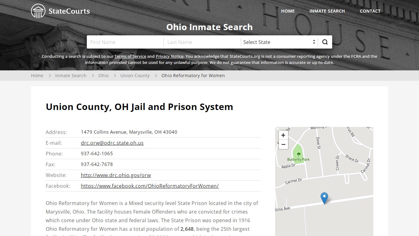 Ohio Reformatory for Women Inmate Records Search, Ohio ...